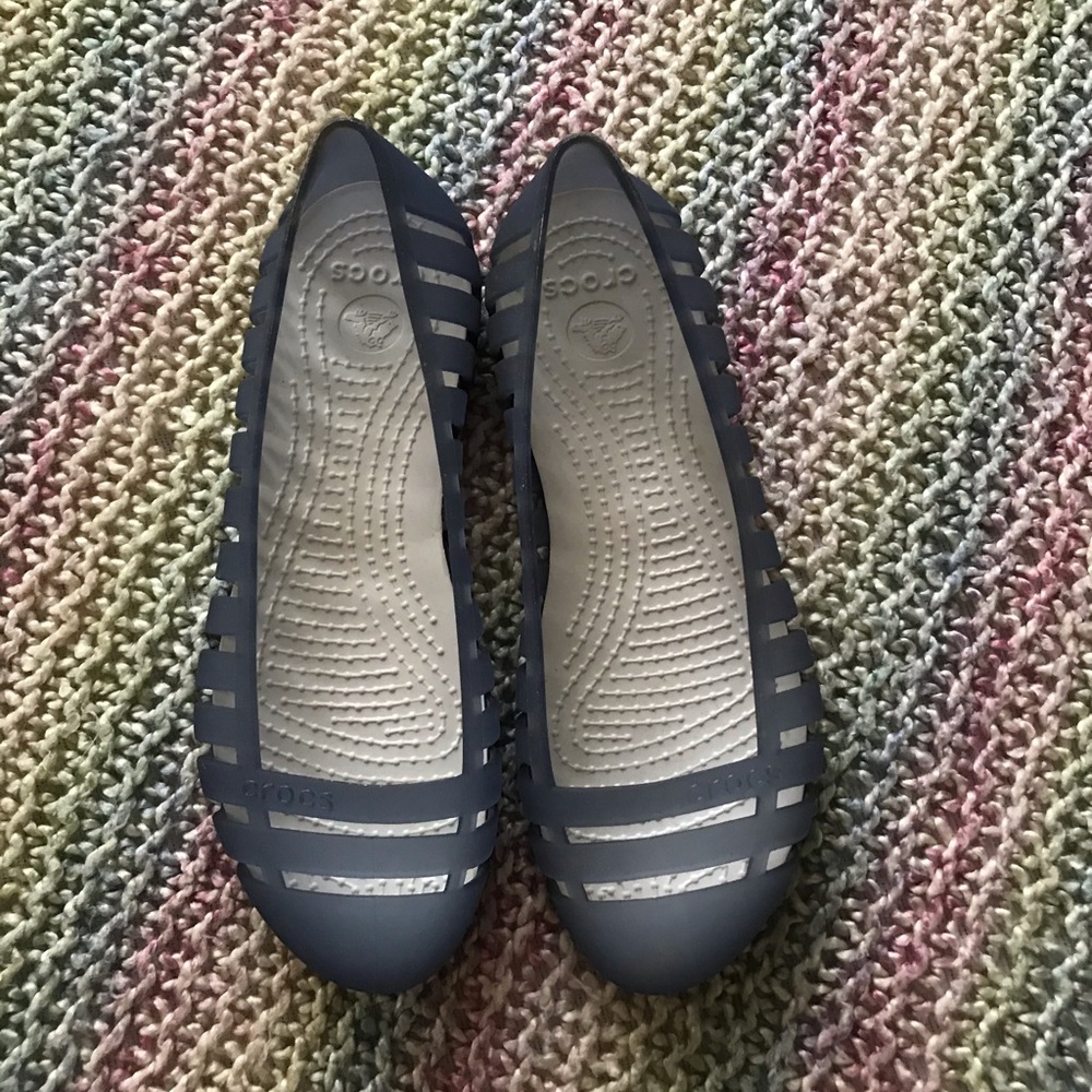 Blue Adrina II Flat Croc Sandals